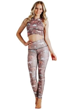 Free Range Sports Bra In Stokasaurus -Yoga Democracy stokasaurus 1103 frontfb1