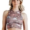 Free Range Sports Bra In Stokasaurus -Yoga Democracy stokasaurus 1504 front1